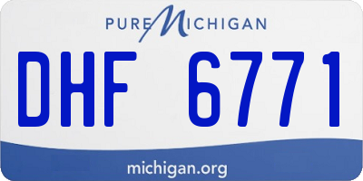 MI license plate DHF6771