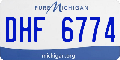 MI license plate DHF6774