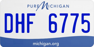MI license plate DHF6775