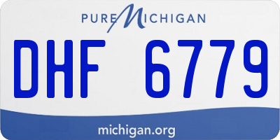 MI license plate DHF6779