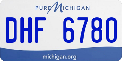 MI license plate DHF6780