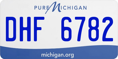 MI license plate DHF6782