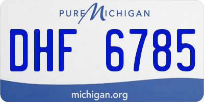 MI license plate DHF6785