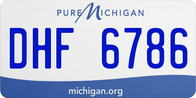 MI license plate DHF6786