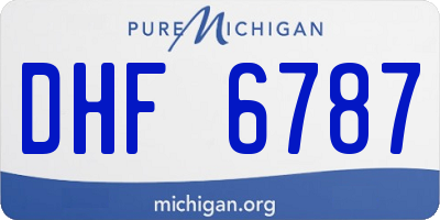 MI license plate DHF6787