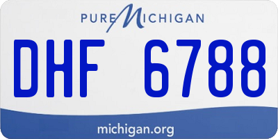 MI license plate DHF6788