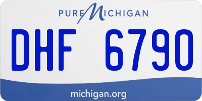 MI license plate DHF6790