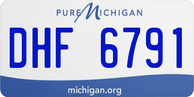 MI license plate DHF6791