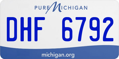 MI license plate DHF6792