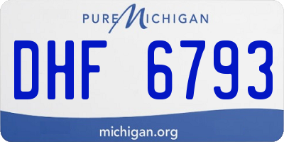 MI license plate DHF6793