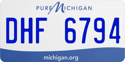 MI license plate DHF6794