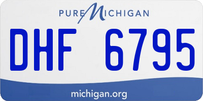 MI license plate DHF6795