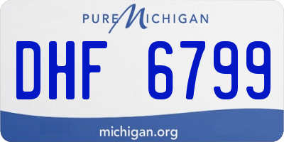 MI license plate DHF6799