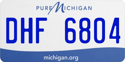 MI license plate DHF6804