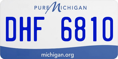 MI license plate DHF6810