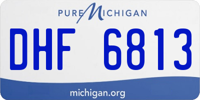 MI license plate DHF6813