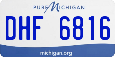 MI license plate DHF6816