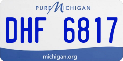 MI license plate DHF6817