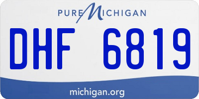 MI license plate DHF6819