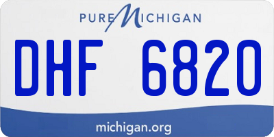 MI license plate DHF6820