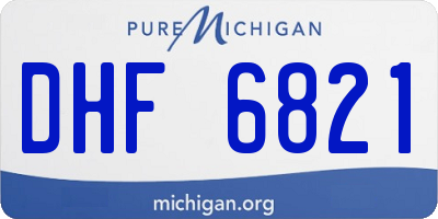 MI license plate DHF6821