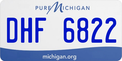 MI license plate DHF6822