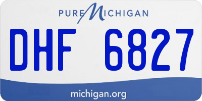 MI license plate DHF6827