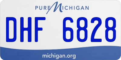 MI license plate DHF6828