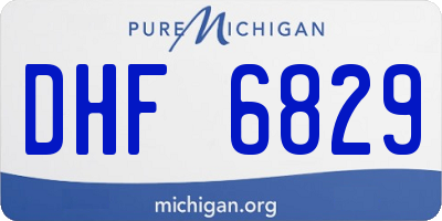 MI license plate DHF6829
