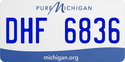 MI license plate DHF6836