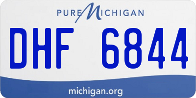 MI license plate DHF6844
