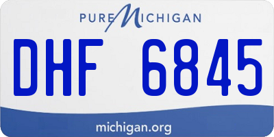 MI license plate DHF6845