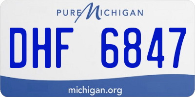 MI license plate DHF6847