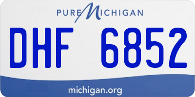 MI license plate DHF6852