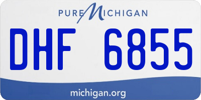 MI license plate DHF6855