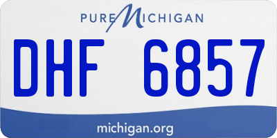 MI license plate DHF6857