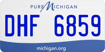 MI license plate DHF6859