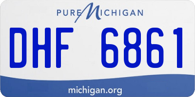 MI license plate DHF6861