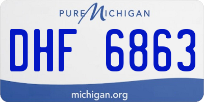 MI license plate DHF6863