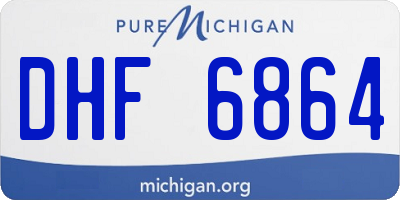 MI license plate DHF6864
