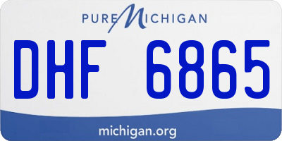 MI license plate DHF6865
