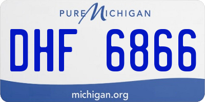 MI license plate DHF6866