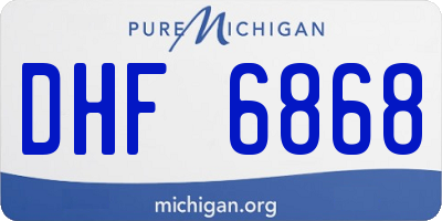 MI license plate DHF6868