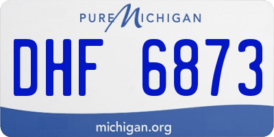MI license plate DHF6873