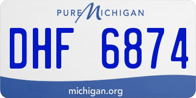 MI license plate DHF6874