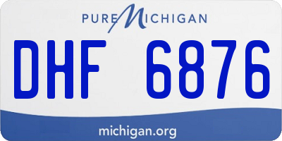 MI license plate DHF6876