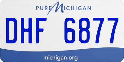 MI license plate DHF6877