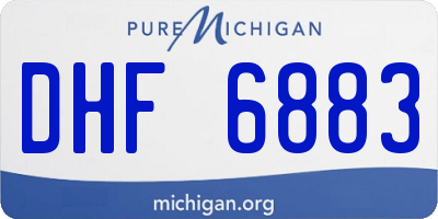MI license plate DHF6883