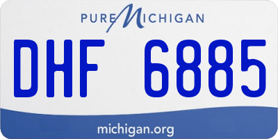 MI license plate DHF6885