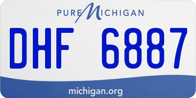 MI license plate DHF6887